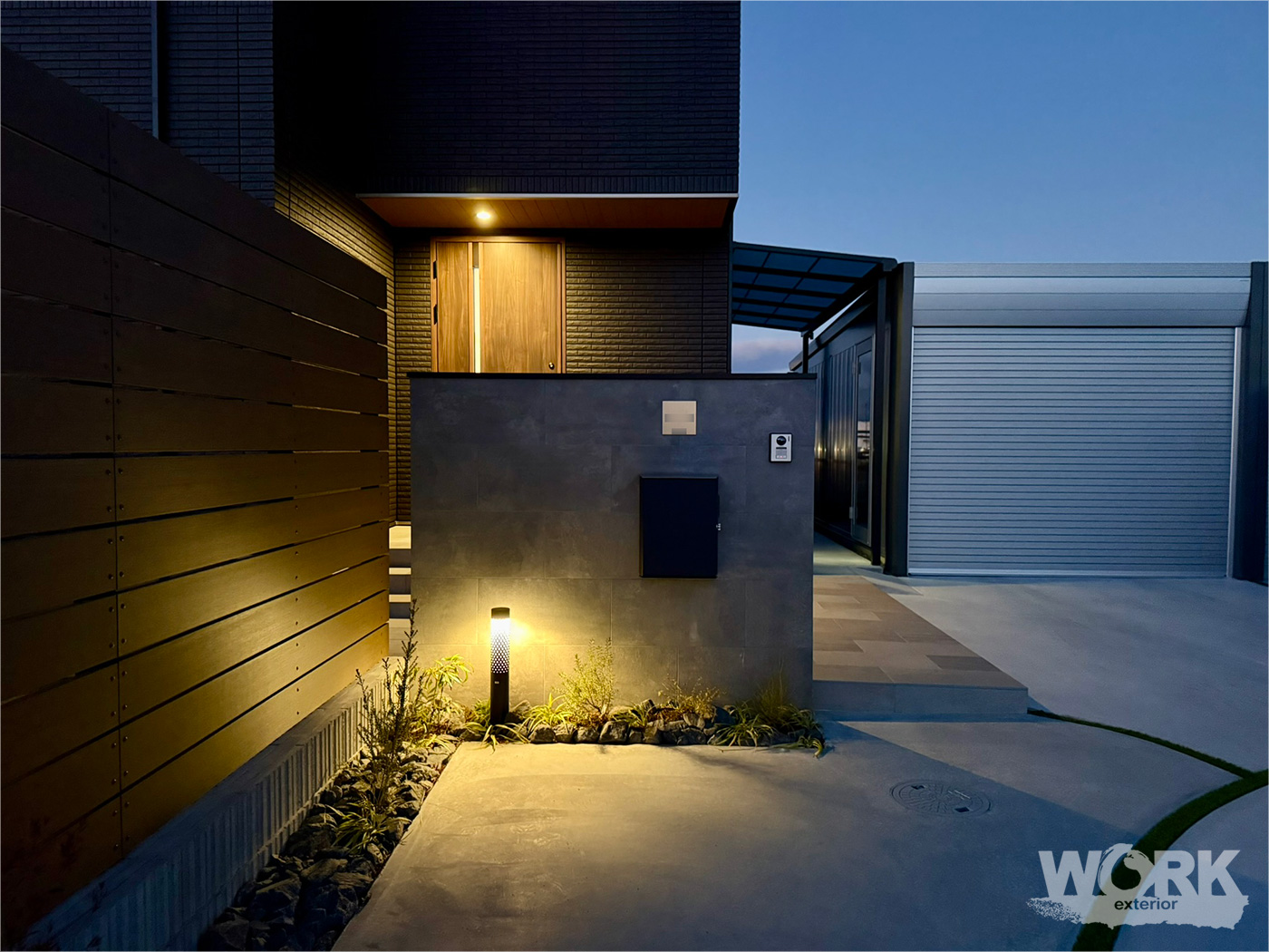 エクステリアワーク　施工事例　新築外構　松阪　Y 邸