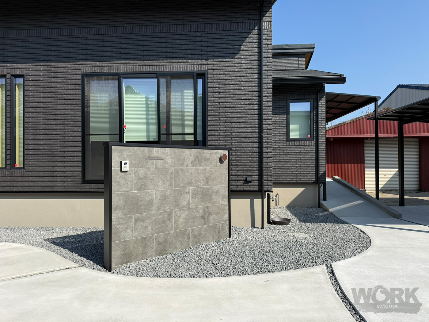 エクステリアワーク　施工事例　新築外構　松阪　M 邸