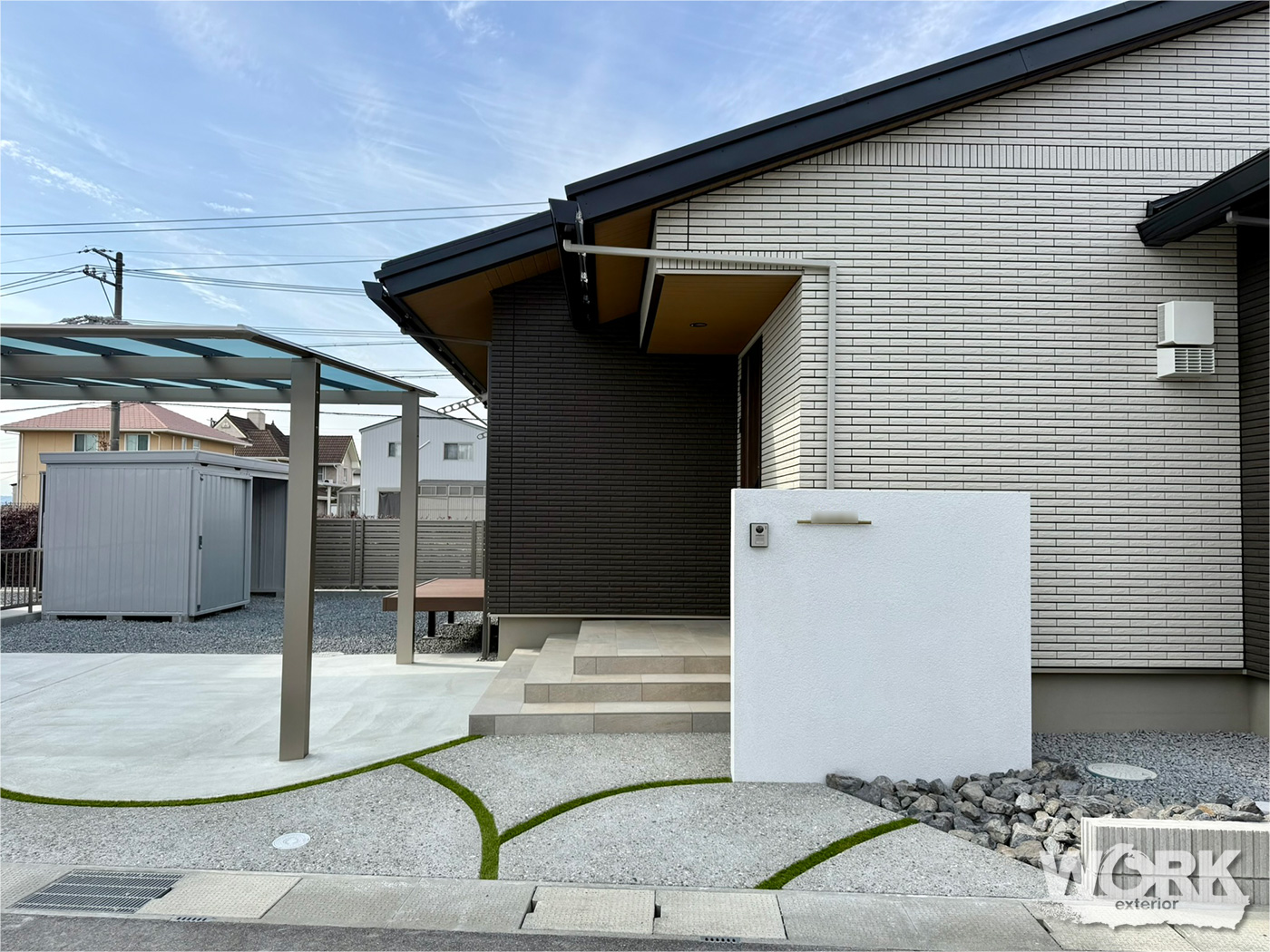 エクステリアワーク　施工事例　新築外構　津市　N 邸